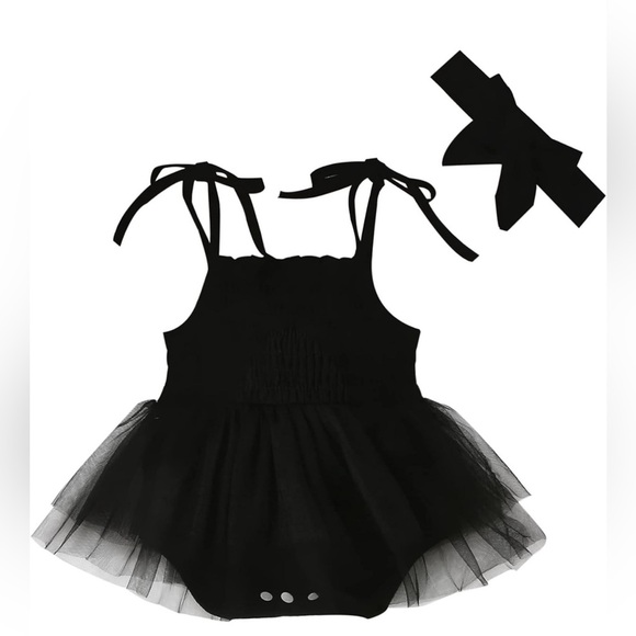 Other - Baby Girl Sleeveless Dress Bodysuit- Tutu Skirt Jumpsuit size 6-12 month